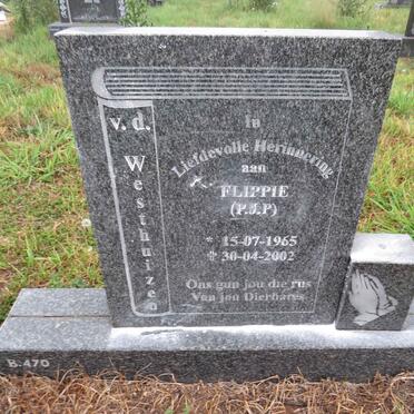 WESTHUIZEN P.J.P., v.d. 1965-2002