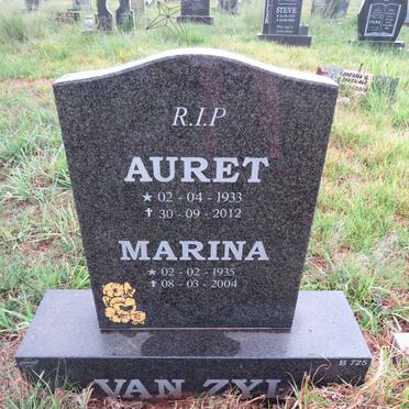 ZYL Auret, van 1933-2012 & Marina 1935-2004