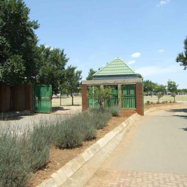 1. Entrance at the new cemetery in Springs