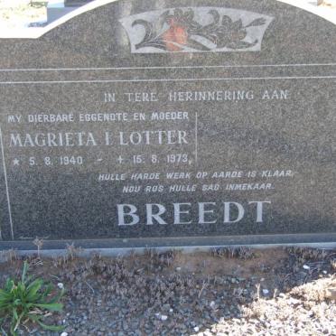BREEDT Magrieta I. Lotter 1940-1973