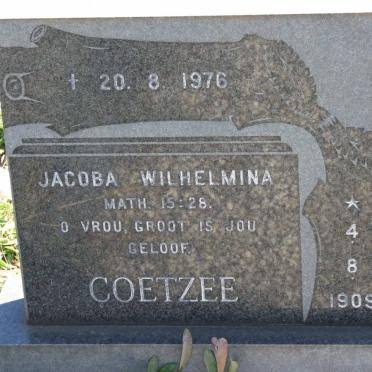 COETZEE Jacoba Wilhelmina 1909-1976 
