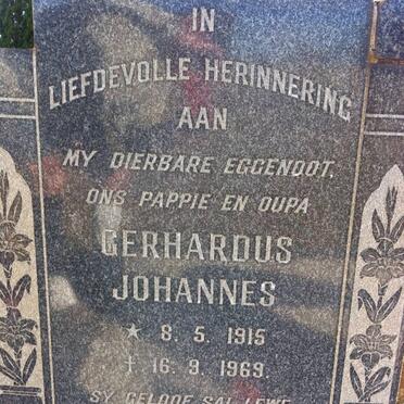 COETZER Gerhardus Johannes 1915-1969