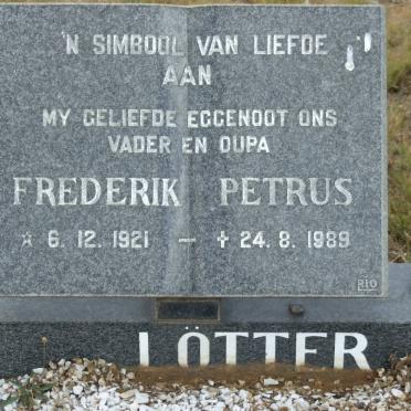 LOTTER Frederik Petrus 1921-1989