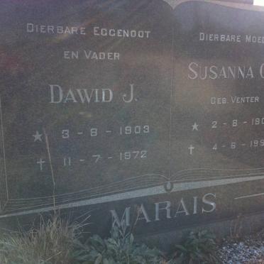 MARAIS Dawid J. 1903-1972 &amp; Susanna C.P. VENTER 1906-1996