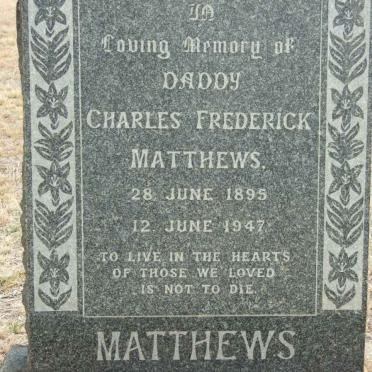 MATTHEWS Charles Frederick 1895-1947 