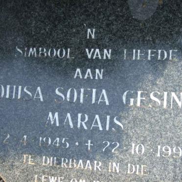 MARAIS Louisa Sofia Gesina 1945-1996