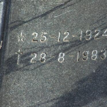 MERWE Gert Nicolaas, van der 1924-1983