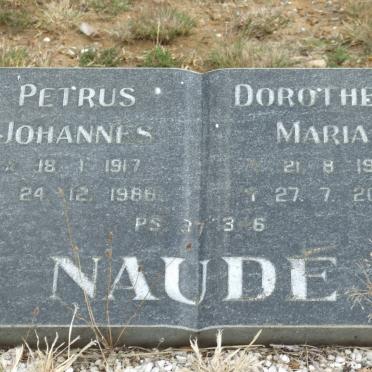 NAUDE Petrus Johannes 1917-198? &amp; Dorothea Maria 1924-2002