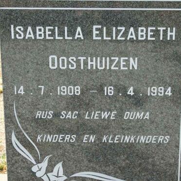 OOSTHUIZEN Isabella Elizabeth 1908-1994