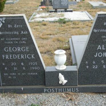 POSTHUMUS George Frederick 1925-1990 &amp; Aletta Johanna 1921-1998
