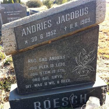 ROESCH Andries Jacobus 1952-1969
