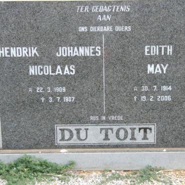 TOIT Hendrik Johannes Nicolaas, du 1909-1987 &amp; Edith May 1914-2006