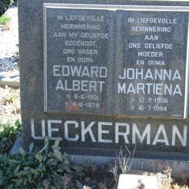 UECKERMANN Edward Albert 1901-1979 &amp; Johanna Martiena 1906-1994