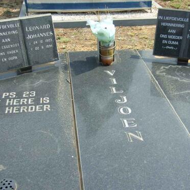 VILJOEN Leonard Johannes 1923-1994 &amp; Elsabie Johanna Hendrica 1928-2005