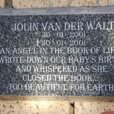 WALT Jolin, van der 2001-2001