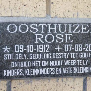 OOSTHUIZEN Rose 1912-2008