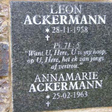 ACKERMANN Leon 1958- &amp; Annamarie 1963-