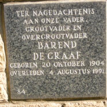 GRAAF Barend, de 1904-1991