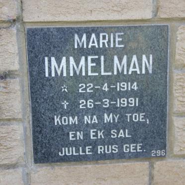 IMMELMAN Marie 1914-1991