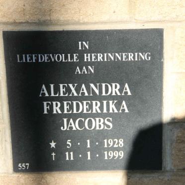 JACOBS Alexandra Frederika 1928-1999