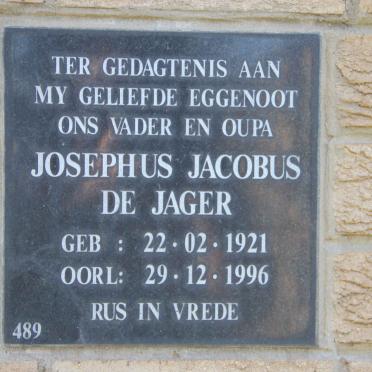 JAGER Josephus Jacobus, de 1921-1996