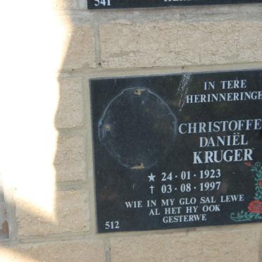 KRUGER Christoffel Daniel 1923-1997