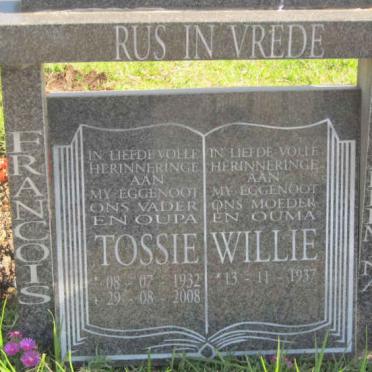 ? Francois 1932-2008 &amp; Wilhelmina 1937-