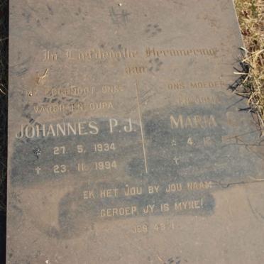 ? Johannes P.J. 1934-1994 &amp; Maria E. 1938-