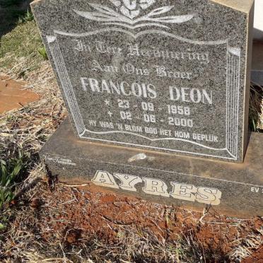 AYRES Francois Deon 1958-2000