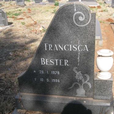 BESTER Jannie 1946-2011 :: BESTER Francisca 1978-1986_1
