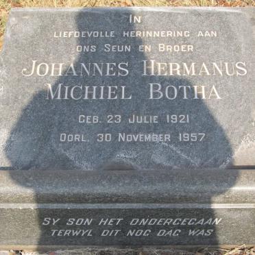 BOTHA Johannes Hermanus Michiel 1921-1957