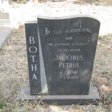 BOTHA Jacobus Petrus 1922-1979