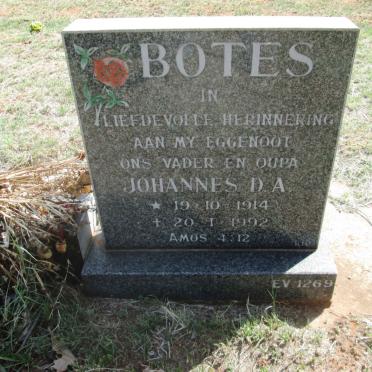 BOTES Johannes D.A. 1914-1992
