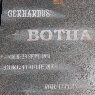 BOTHA Gerhardus 1931-2001