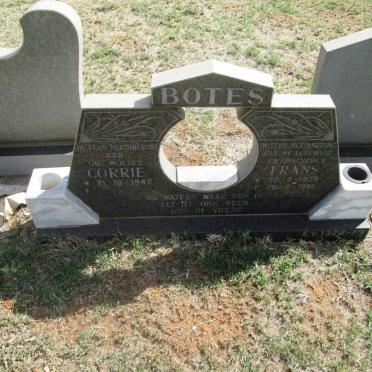 BOTES Frans 1938-1992 &amp; Corrie 1942-