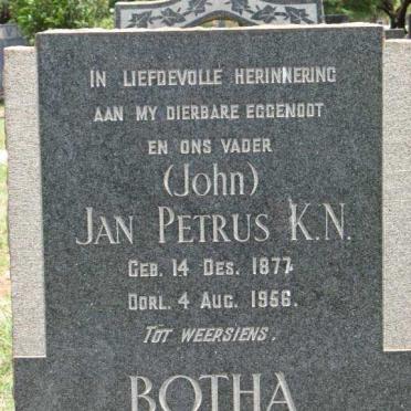 BOTHA Jan Petrus K.N. 1877-1956