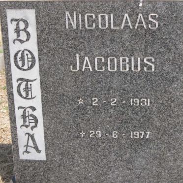 BOTHA Nicolaas Jacobus 1931-1977