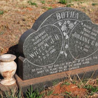 BOTHA Willem J.H. 1924-2001 & Johanna C.W. 1933-1999