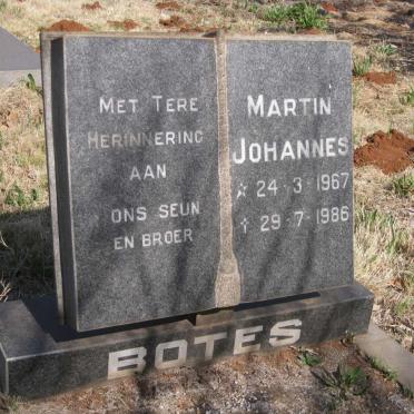 BOTES Martin Johannes 1967-1986