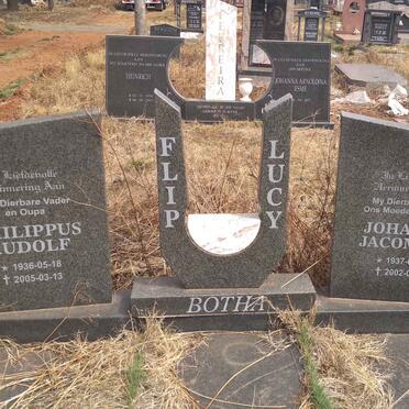 BOTHA Philippus Rudolf 1936-2005 &amp; Johanna Jacomina 1937-2002