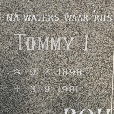 BOUWER Tommy I. 1898-1981 &amp; Miemie M. 1904-1967