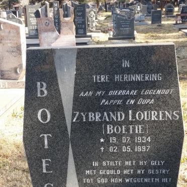 BOTES Zybrand Lourens 1934-1997