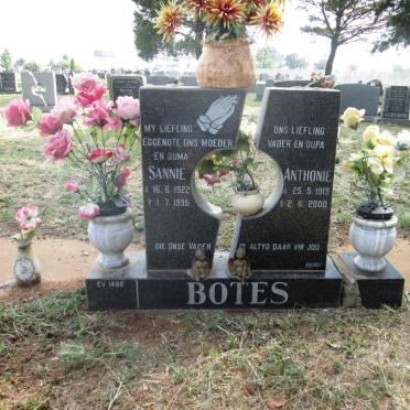 BOTES Anthonie 1919-2000 &amp; Sannie 1922-1995