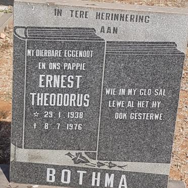 BOTHMA Ernest Theodorus 1938-1976