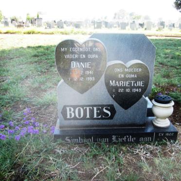 BOTES Danie 1941-1993 &amp; Marietjie 1949-