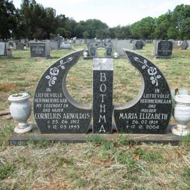 BOTHMA Cornelius Arnoldus 1917-1993 &amp; Maria Elizabeth 1919-2004