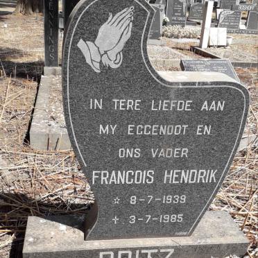 BRITZ Francois Hendrik 1939-1985