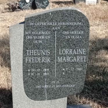 BRUIN Theunis Frederik, de 1939-2003 &amp; Lorraine Margaret GRAY-MAITLAND 1942-2018