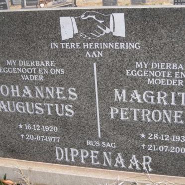 DIPPENAAR Johannes Augustus 1920-1977 &amp; Magritha Petronella 1932-2009