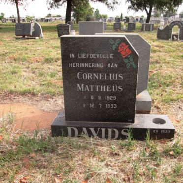 DAVIDS Cornelius Mattheüs 1929-1993